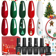 Beetles Christmas Gel Polish Set packaging shown as a ready-to-gift gift box for holidays