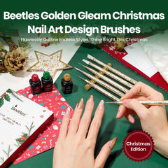 Beetles Christmas Nail Art Brushes French brush for clean tips