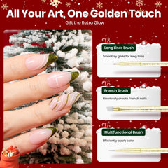 Beetles Christmas Nail Art Brushes long liner brush for flowing lines