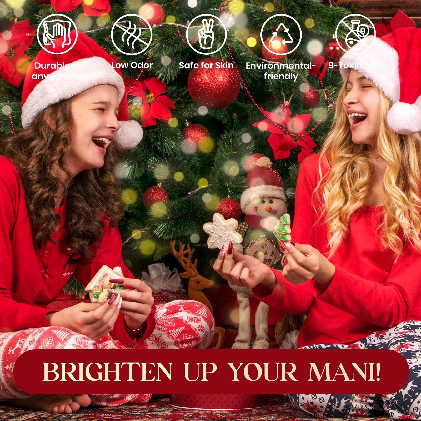 Beetles Christmas nail kit — DIY holiday manicure at home.
