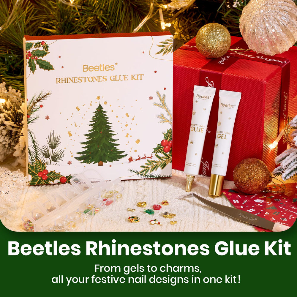 Beetles gift-ready packaging designed to enhance Christmas nail art.