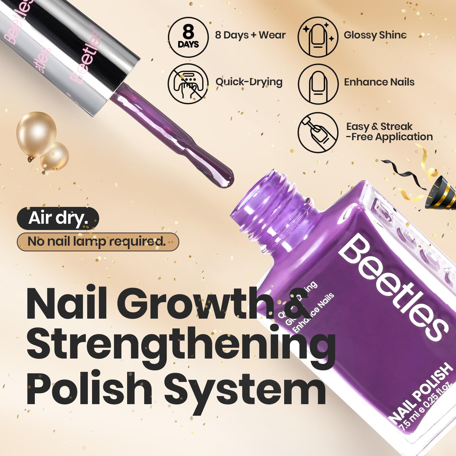 Beetles gift-ready packaging showcases six-shade jelly polish set.