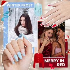 Beetles christmas-stickers-nail-art: festive decorations for nails.