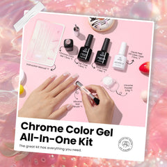 Beetles chrome color gel bottle with mirror sheen ready for nails