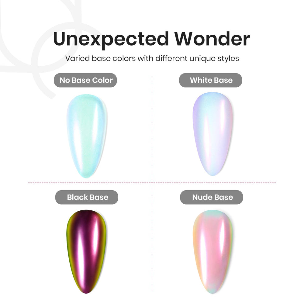 Beetles Chrome Nail Powder Glazed Aurora delivers glossy mirror finish for nails.