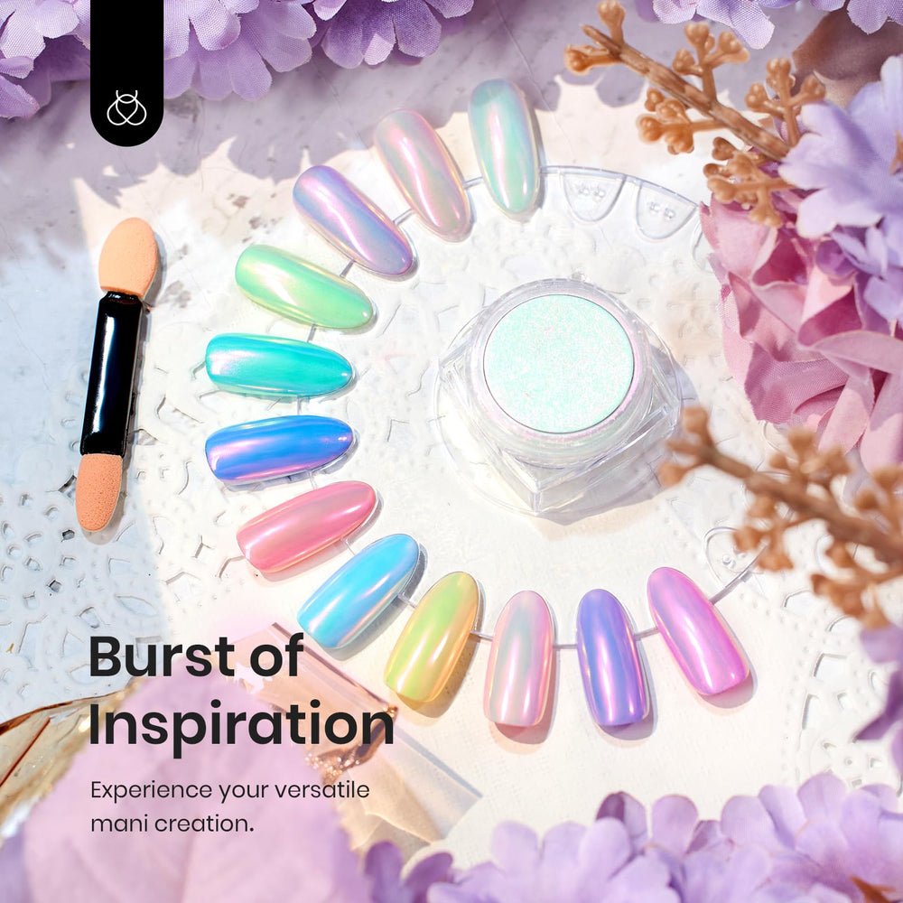 Beetles Chrome Nail Powder long-lasting shine with smooth texture on nails.