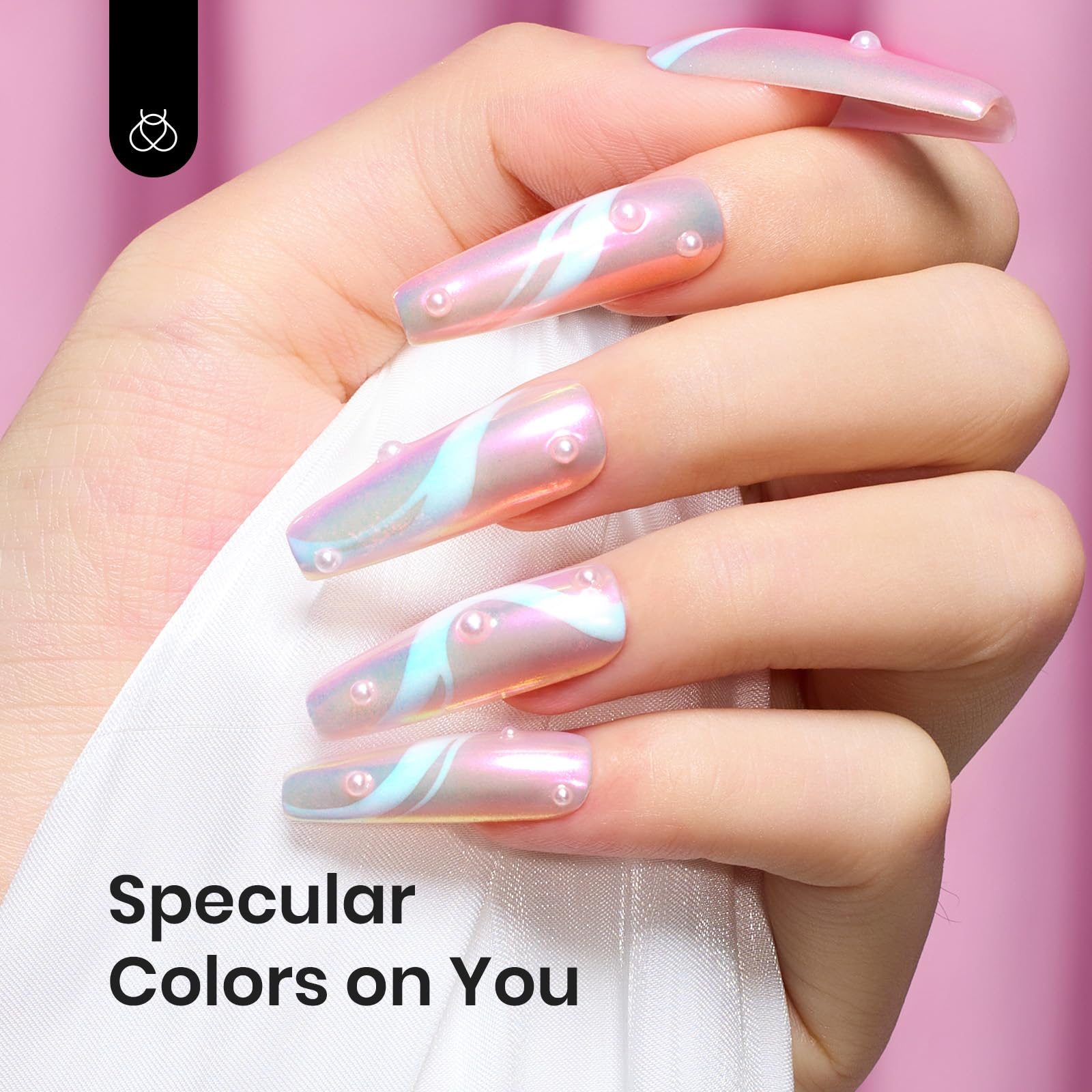 Beetles Chrome Nail Powder smooth texture for a refined chrome manicure.