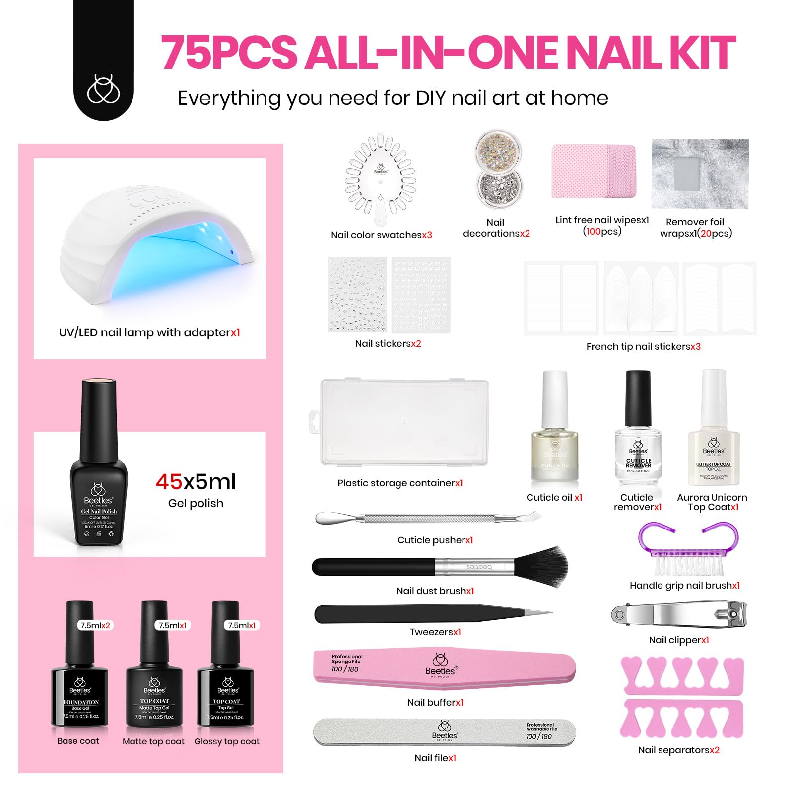 Beetles cuticle oil and remover simplify prep and cleaning.