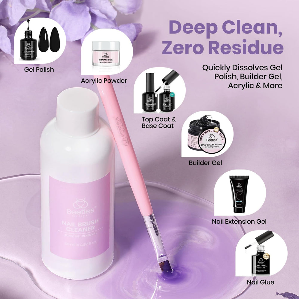 Beetles Deep Cleanse crystal-clear solution close-up for residue-free cleaning