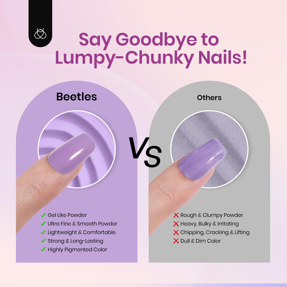 Beetles Dip Powder air-dries without UV exposure for safer nails