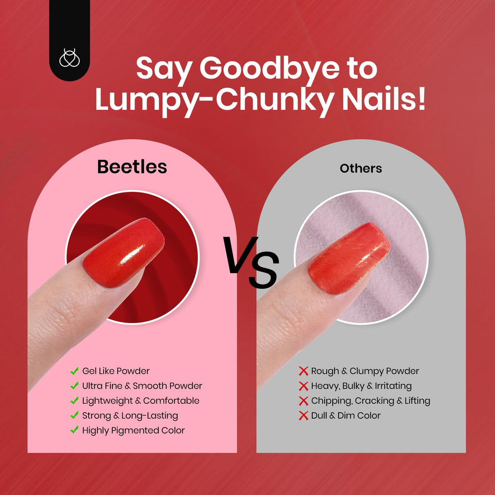 Beetles dip powder beginner-friendly application guides cozy home manicure.
