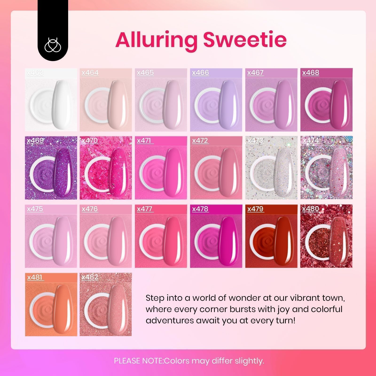 Beetles Dip Powder Kit Alluring Sweetie colors for easy nail customization.