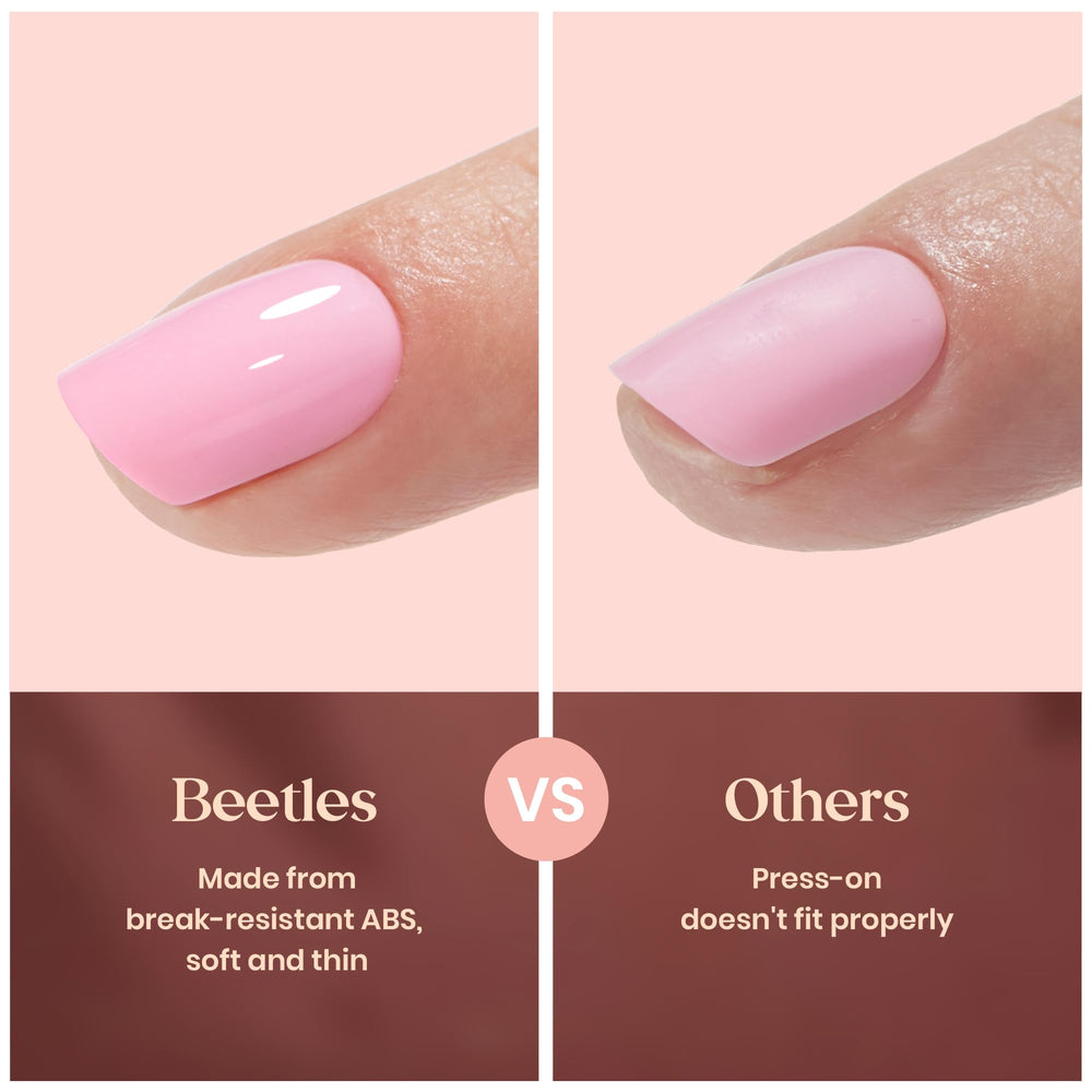 Beetles glitter nails option close-up for shine and style.
