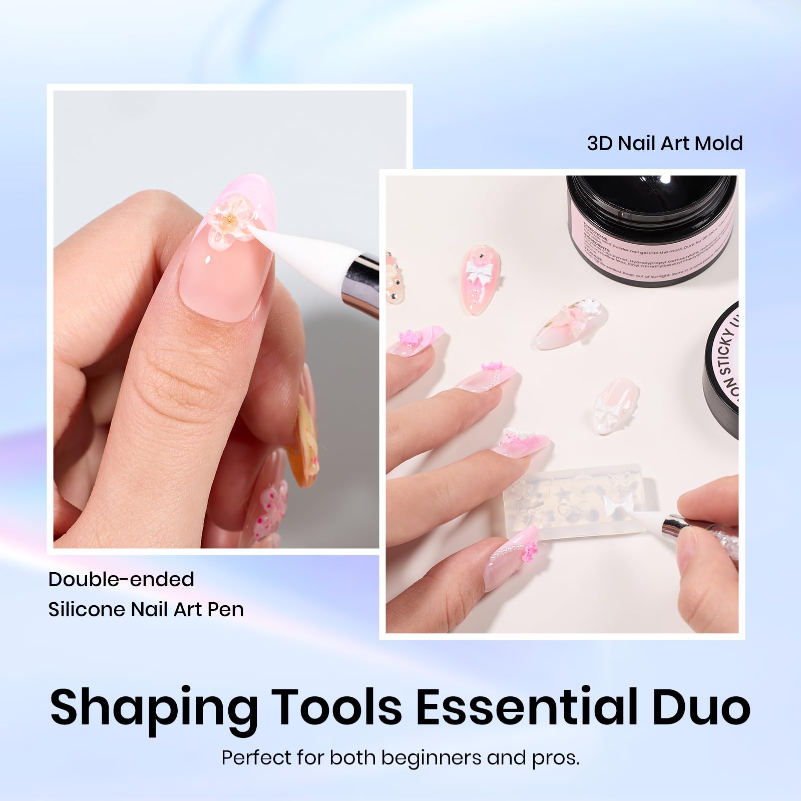 Beetles dotting tool with flowers bowknot mold for delicate accents.