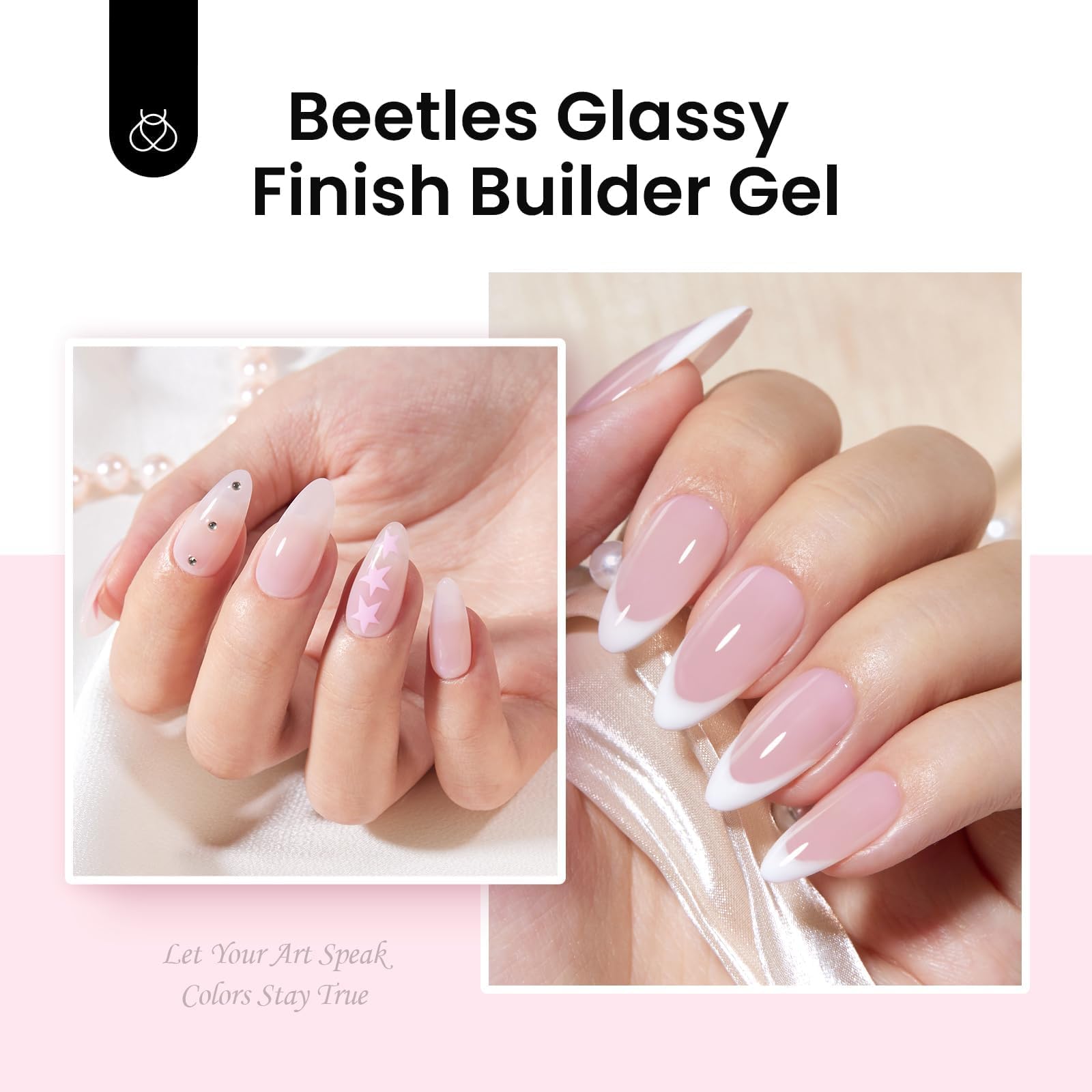 Beetles dual-ended nail pen and scissors enable precise shaping.