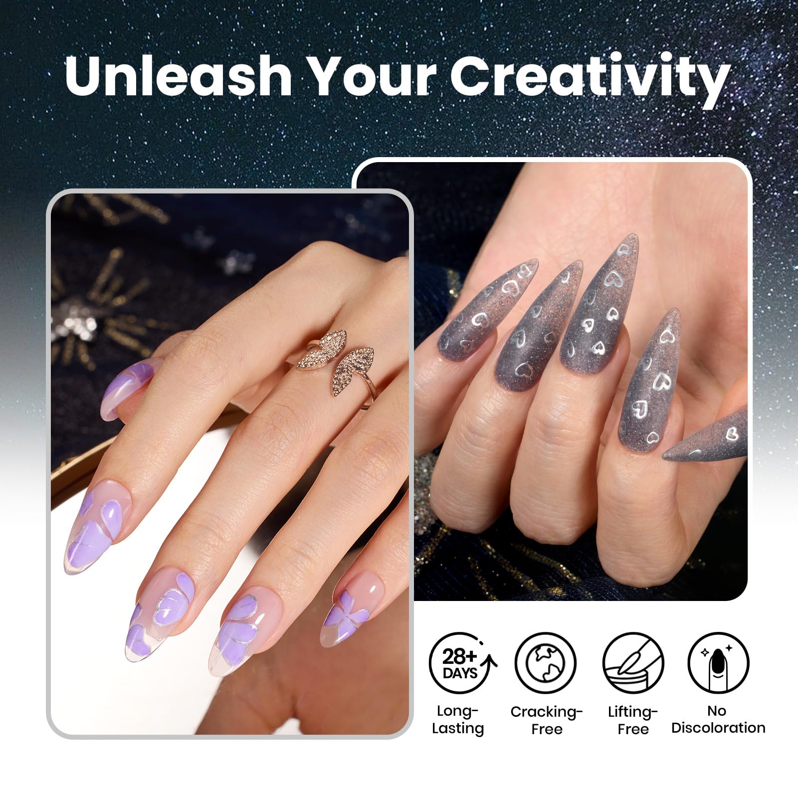 Beetles dual forms help quick nail extensions with clean curvature.