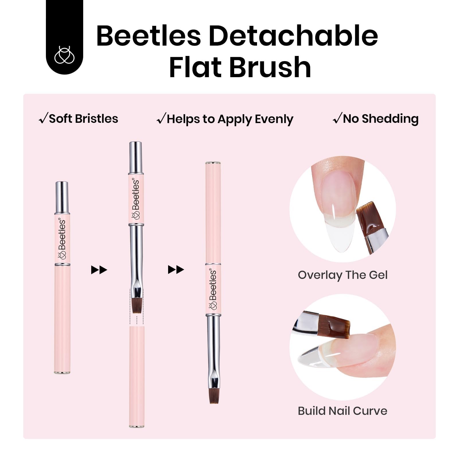 Beetles natural nail-strengthening base coat for healthy-looking extensions.