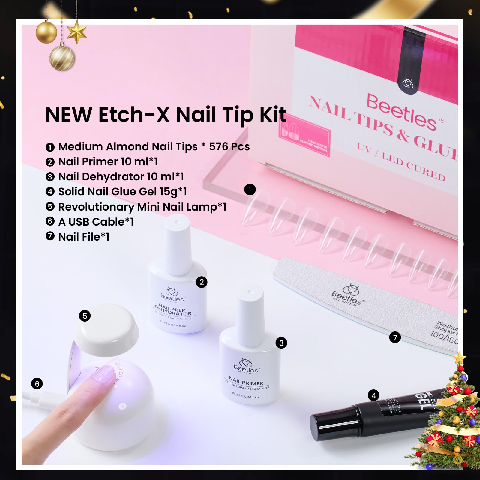 Beetles Durable Nail Extension tips emphasize ready-made tips for DIY nails