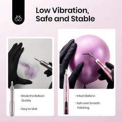 Beetles cordless nail drill rose gold speed dial for precise control