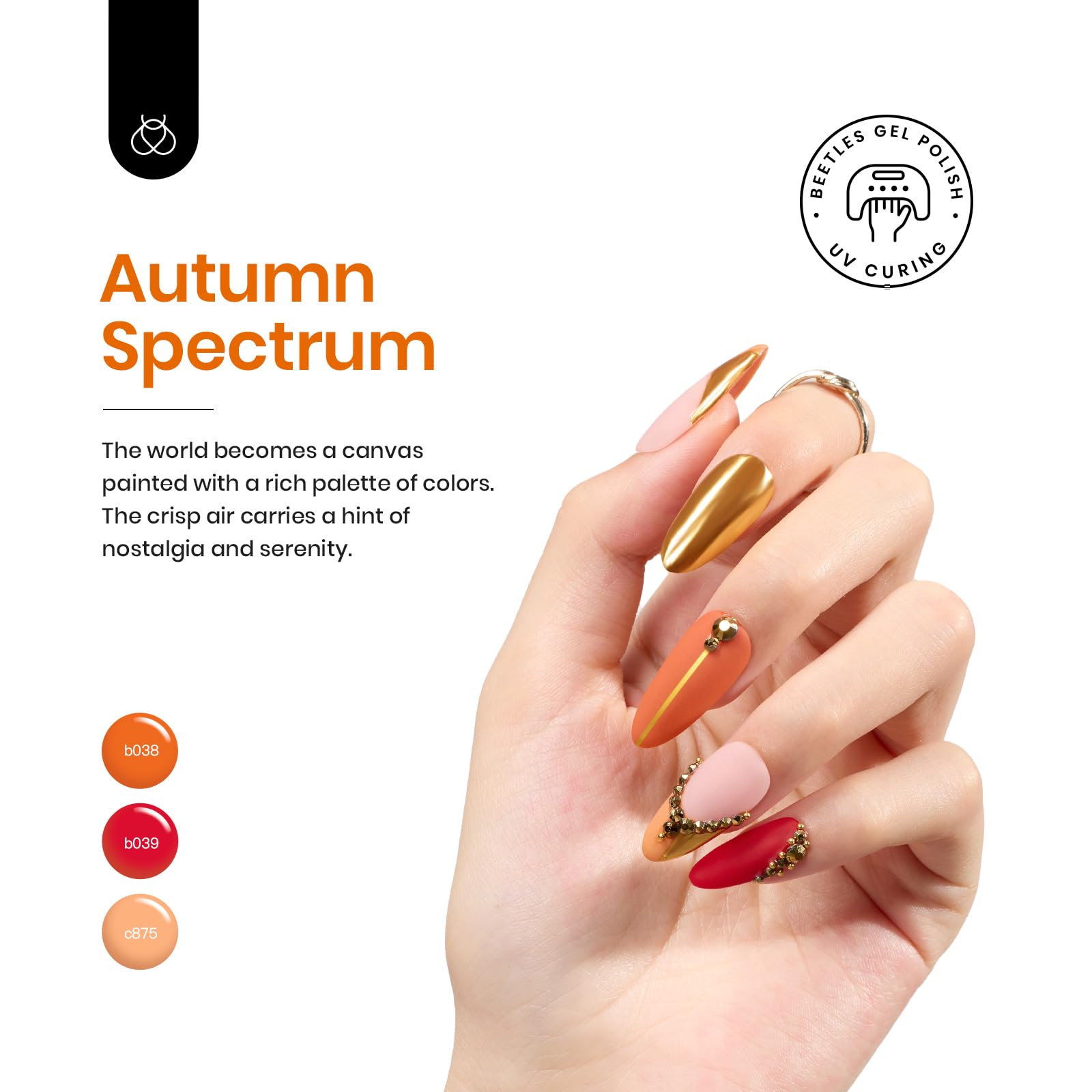 Beetles emerald-green nails for bold fall style