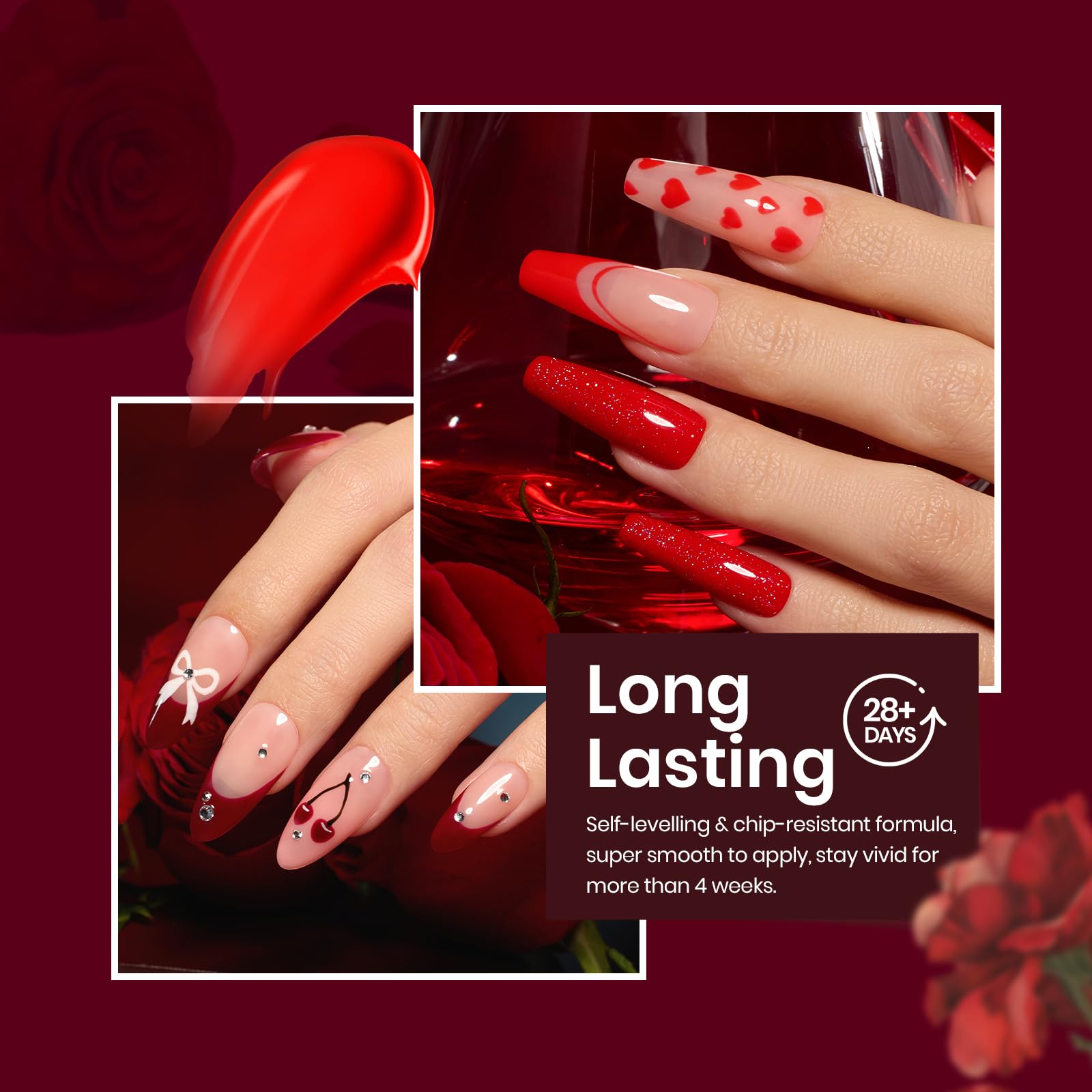 Beetles Esmalte Gel Rojo Aplicación Fácil: manicura casera sin complicaciones.