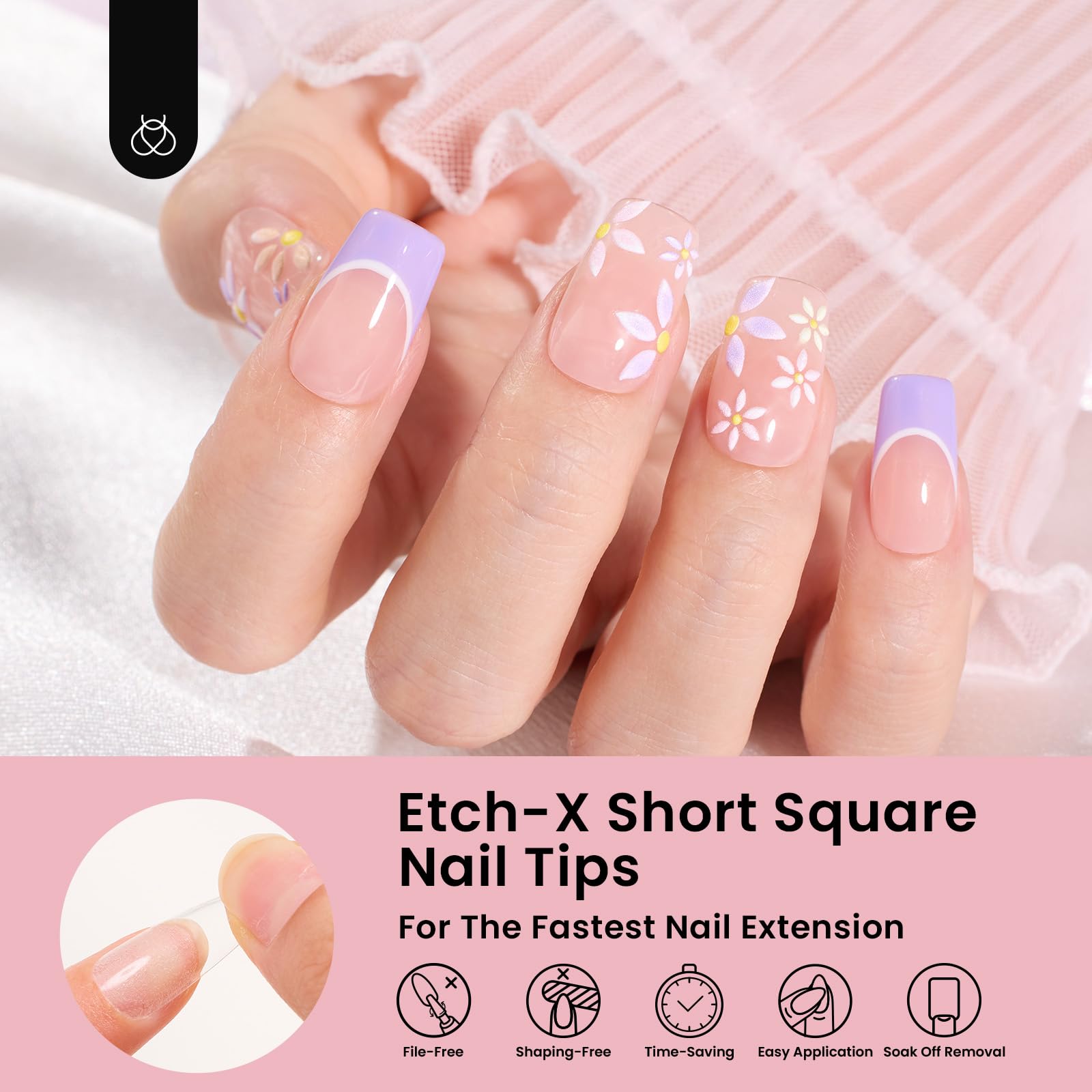 Beetles Etch-X transparent tips offer a clear canvas for designs