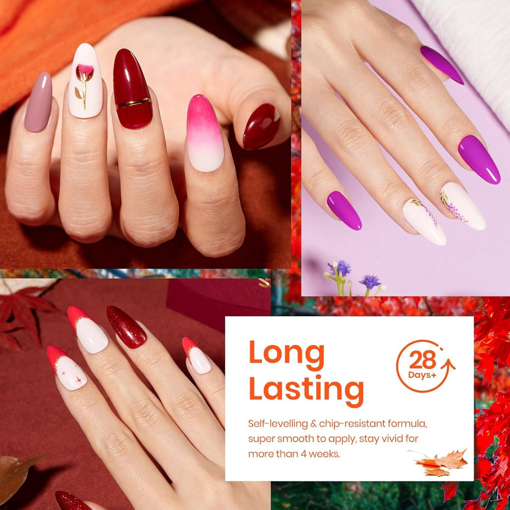 Beetles Fall Gel Polish application under LED/UV enables quick, even curing.