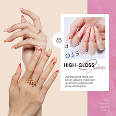Beetles Fall Gel Set base coats image underscores reliable foundation for long-lasting manicure.