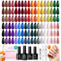 Beetles Fall Gel Nail Kit cover shot showing 36 colors for versatile manicures