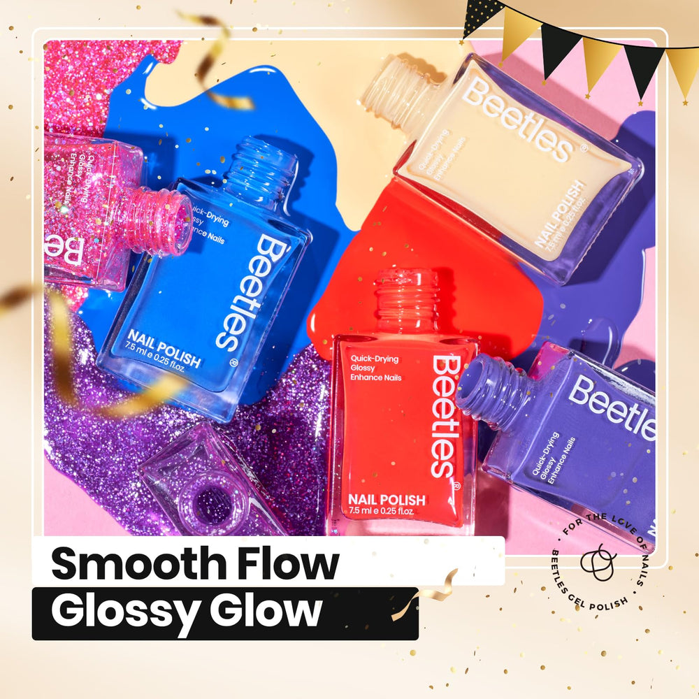 Beetles gift-ready neon nail-polish-kit packaging ideal for gifting.