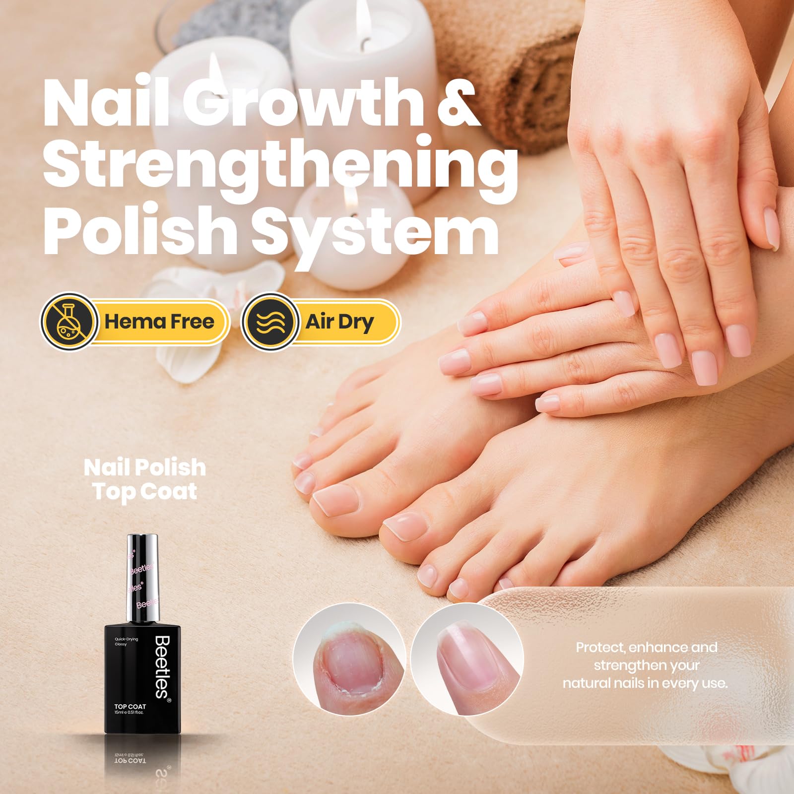 Beetles fast drying top coat application demonstrating quick dry formula