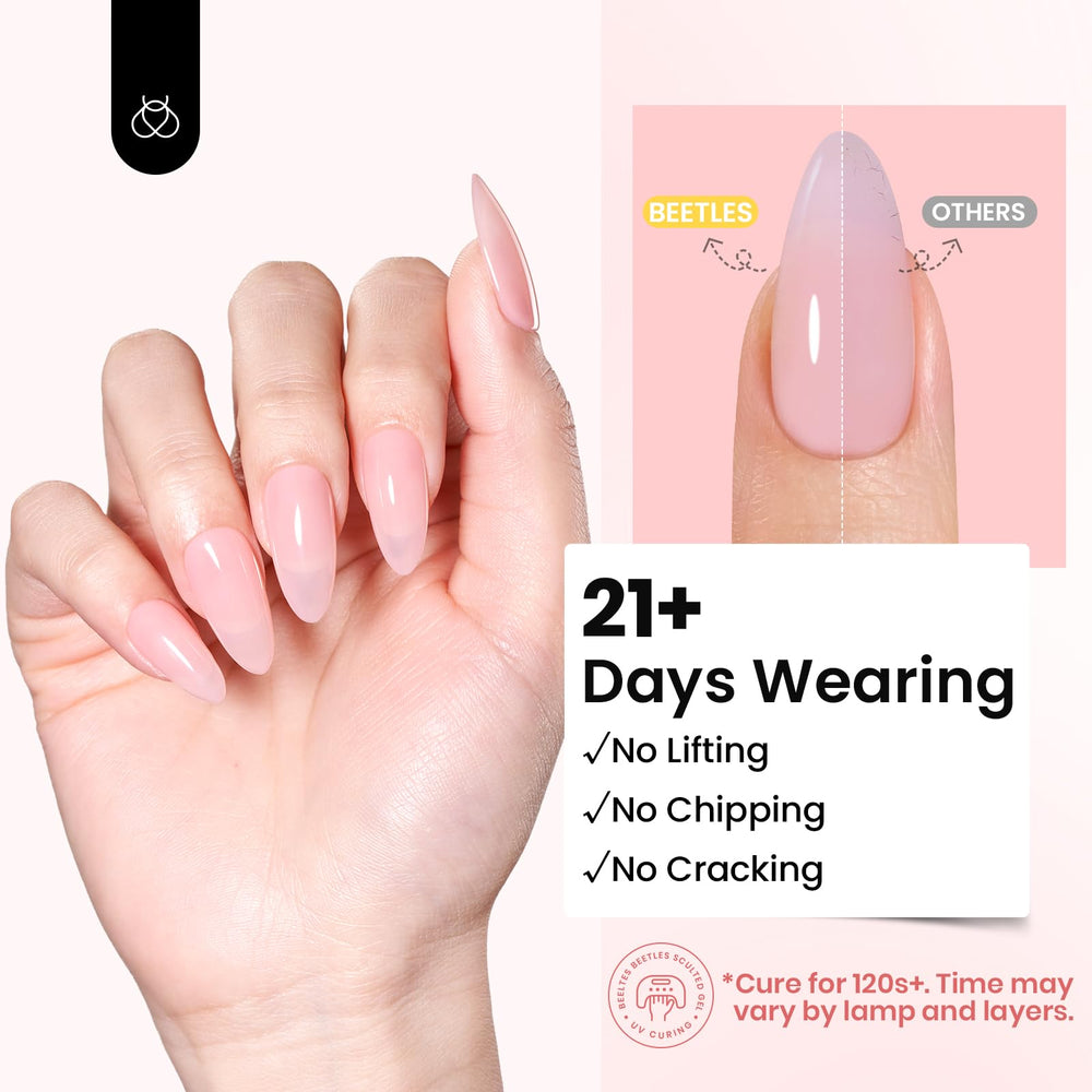 Beetles flat nail brush close-up for precise application