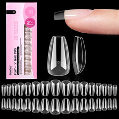 Beetles Flat-X coffin short tips closeup shows secure no-lift fit on flat nails.