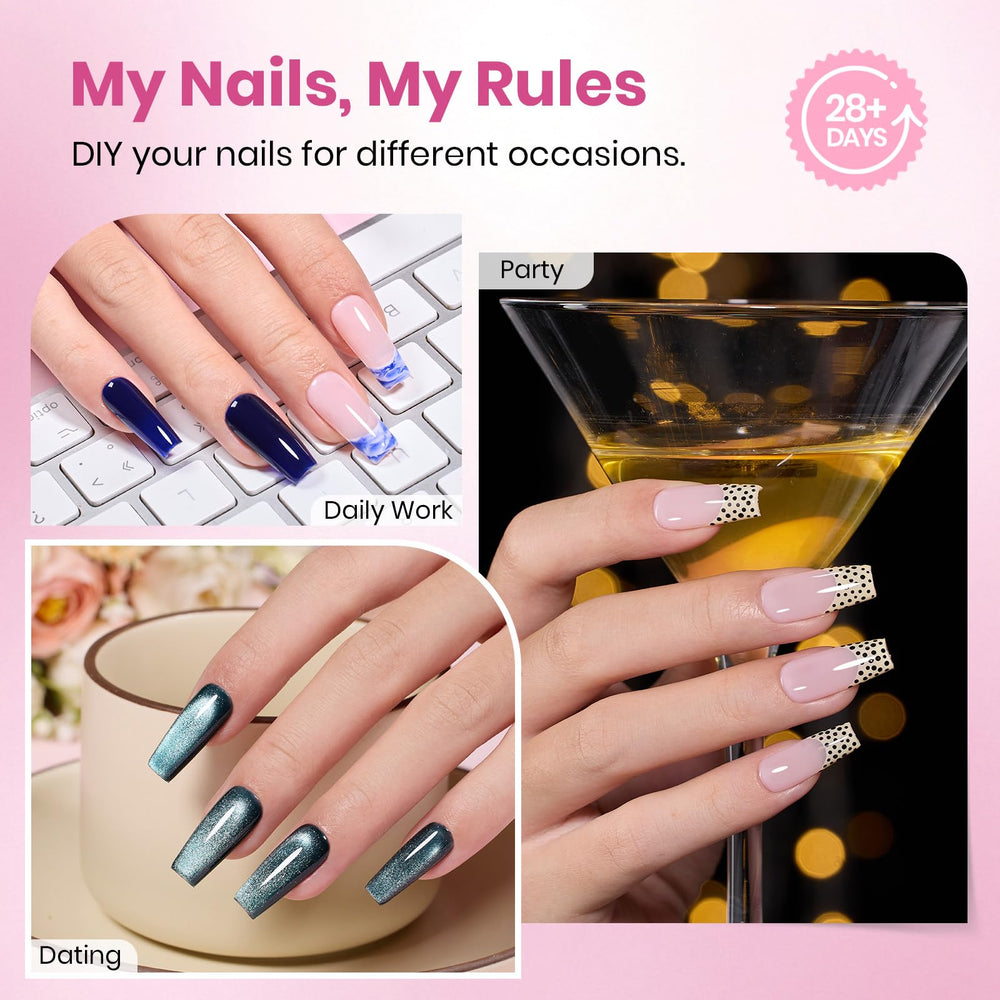 Beetles Flat-X 16-size nail tips enable quick size matching for a precise fit