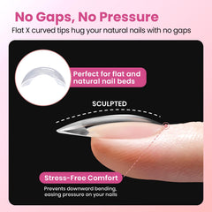 Beetles Flat-X adhesion detail emphasizes strong bond with natural nails