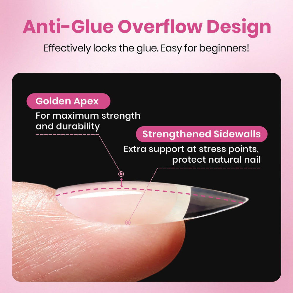 Beetles Flat-X natural-nail fit on curved nails for steady wear