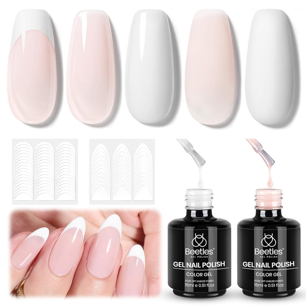 Beetles French Gel Polish Set nude bottle for classic French tips