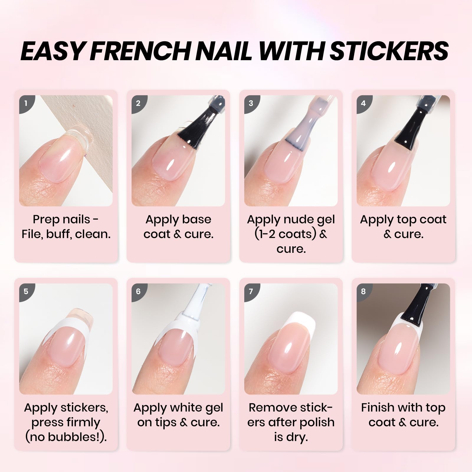 Beetles French Gel Polish Set salon use ready nails at workstation