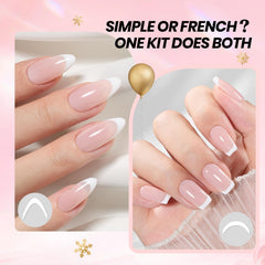 Beetles French Gel Polish Set white bottle for crisp French tip designs