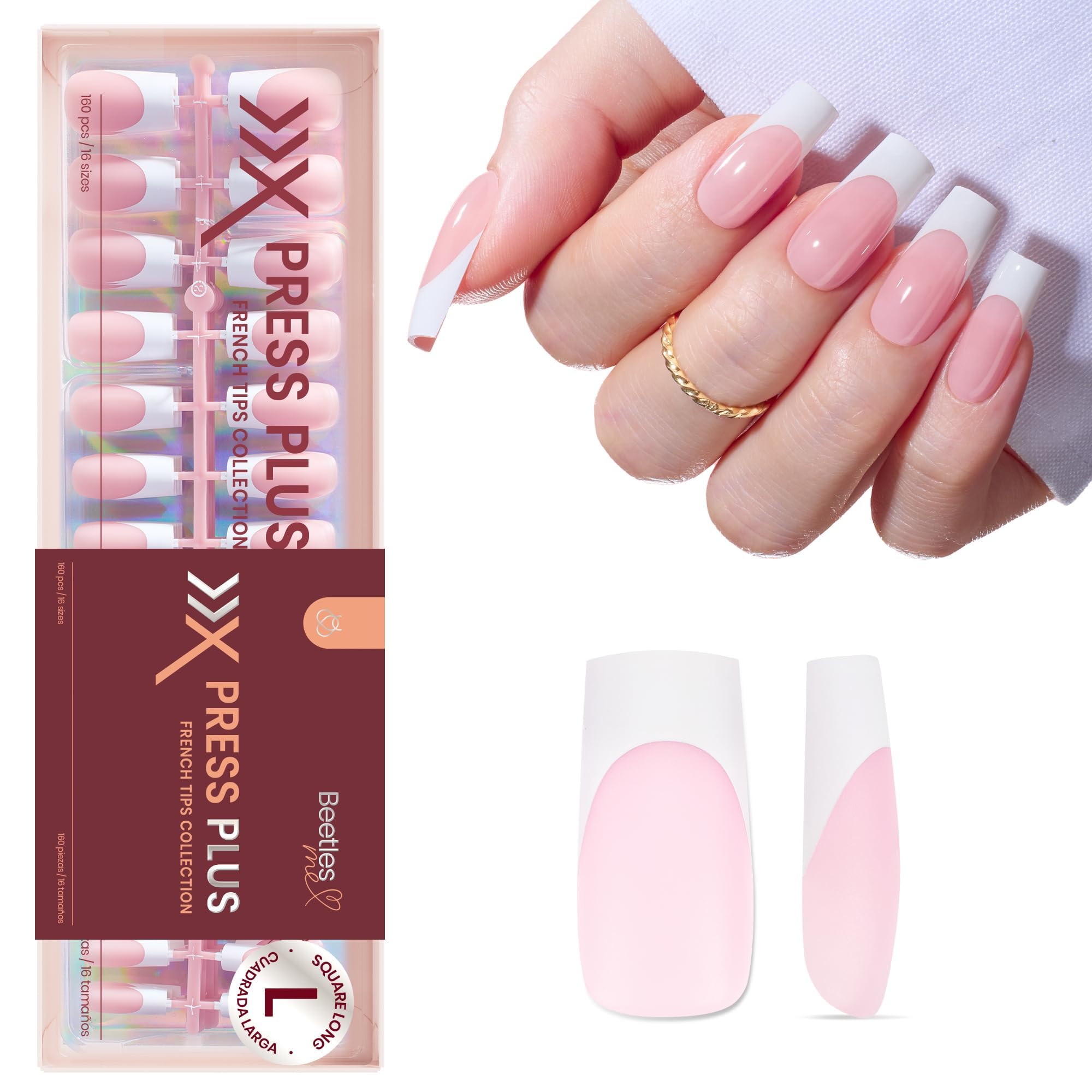 Beetles French Tip Press-On Nails note odor and ventilation during initial use