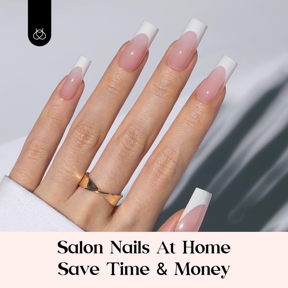 Beetles French Tip Press-On Nails pre-prime/base/color/file save time and improve adhesion