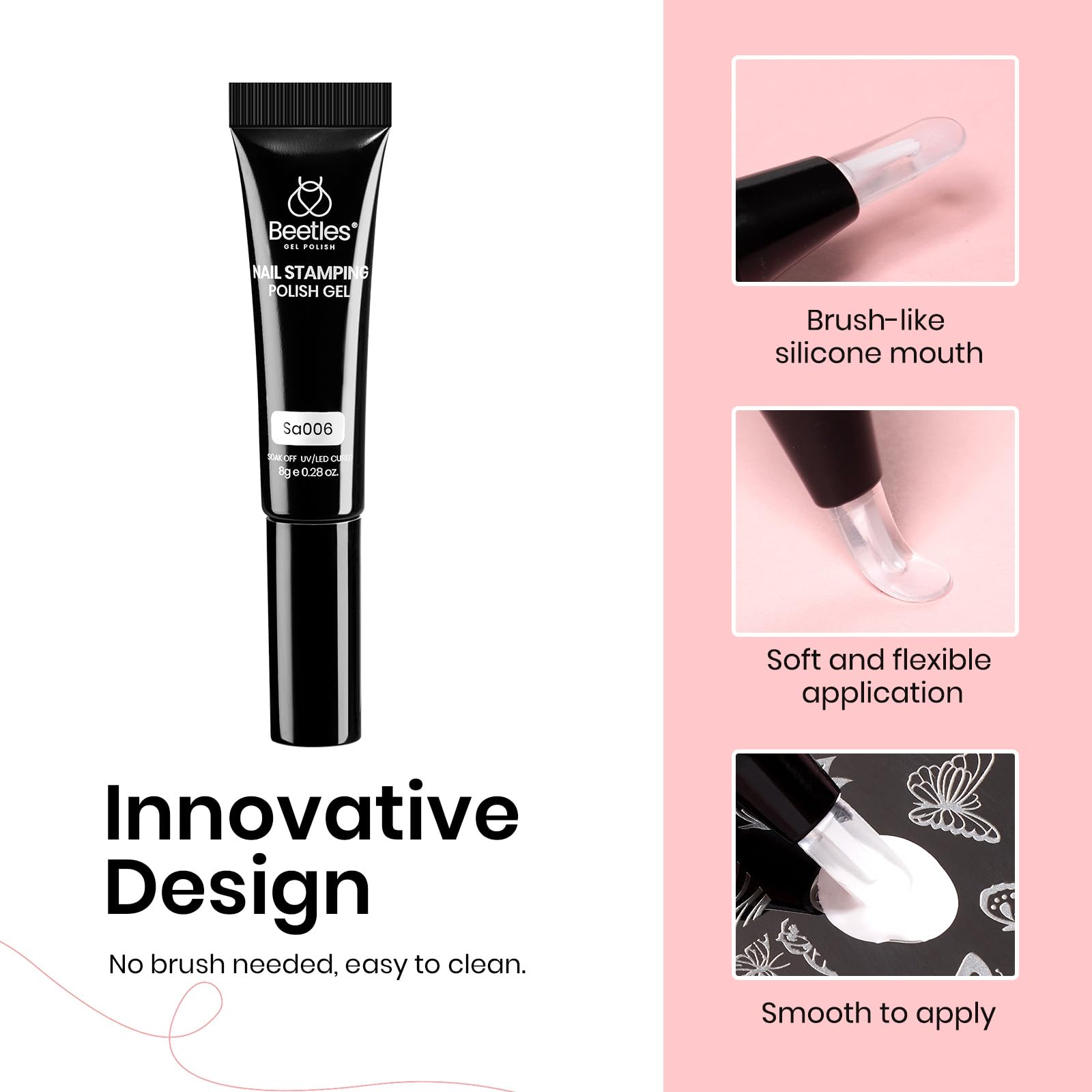 Beetles French Tip Tool latex tape peel-off in action.
