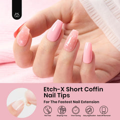 Beetles full-cover tips enable quick manicure; no shaping required for faster at-home applications.