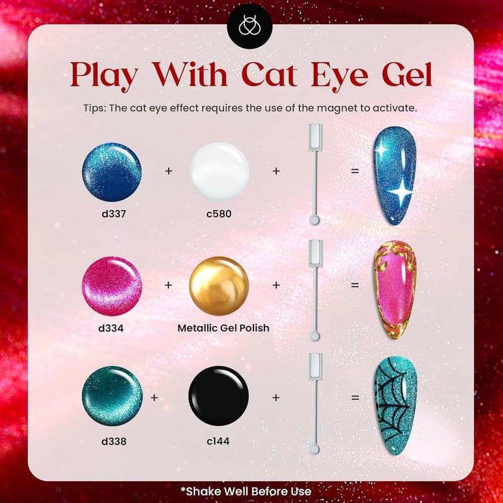 Beetles galactic cat-eye effect highlights color shifts and depth.