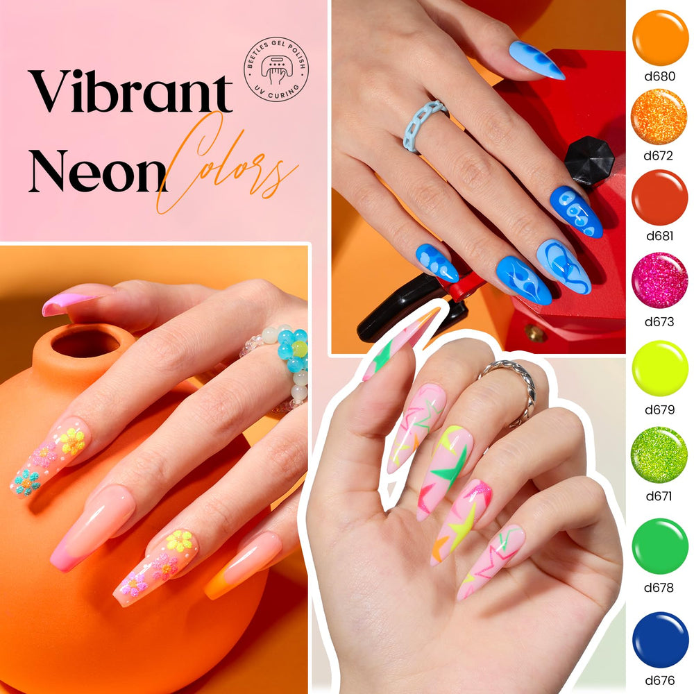 Beetles Gel Liner glitter reflections showcase metallic shimmer nails