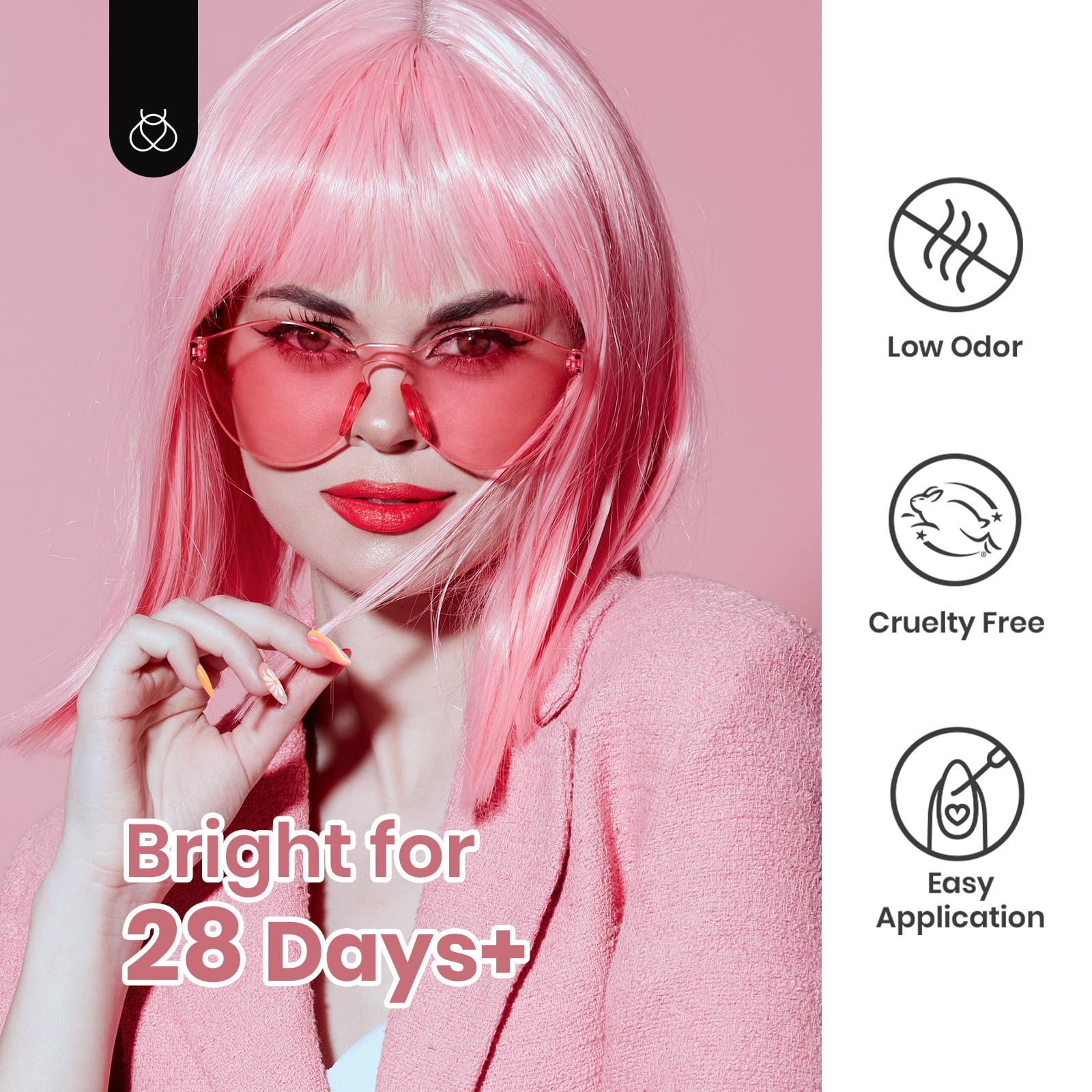 Beetles Gel Liner Set can be cured under LED for quick manicure sessions