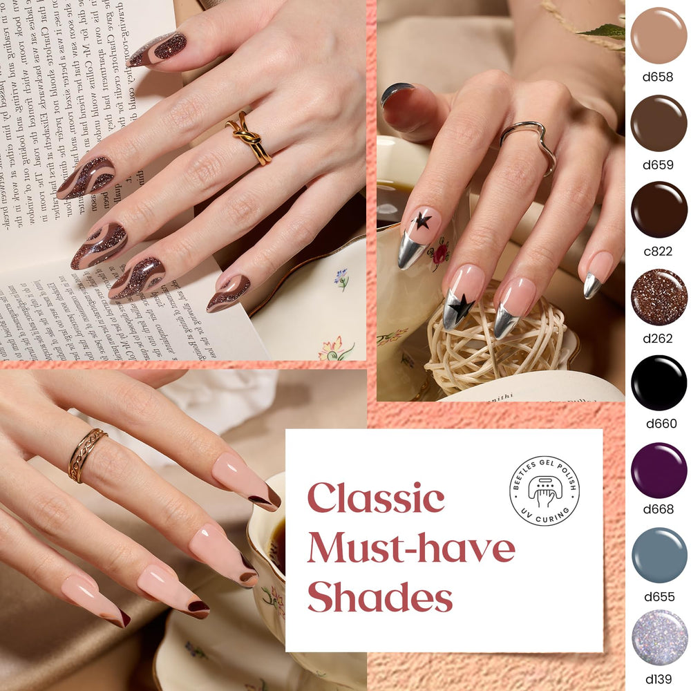 Beetles Gel Liner ombre layering on nails demonstrates easy shading