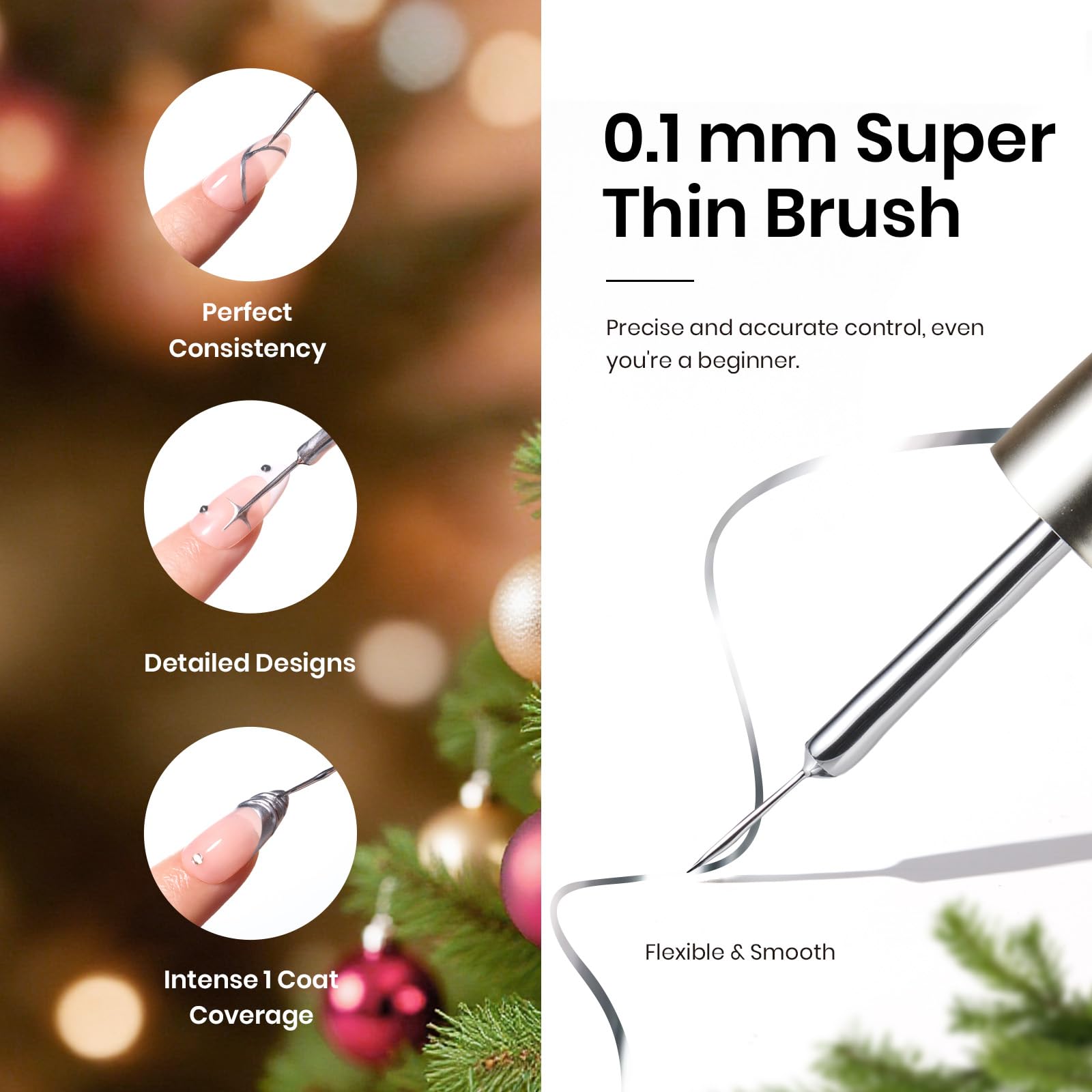 Beetles gel liner precision brush-tip image for smooth one-stroke application.