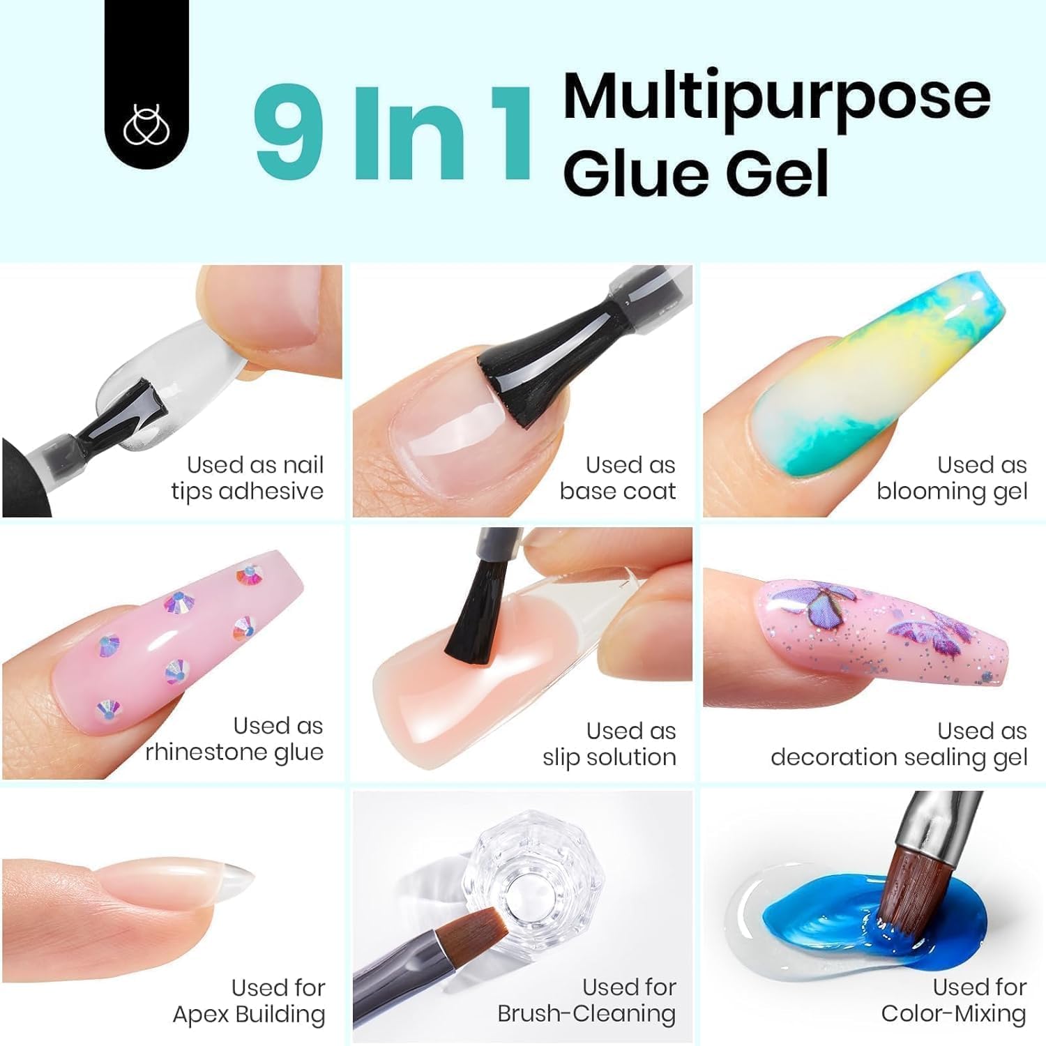 Beetles Gel Nail Glue Kit nail glue bottle for secure tips and press-ons
