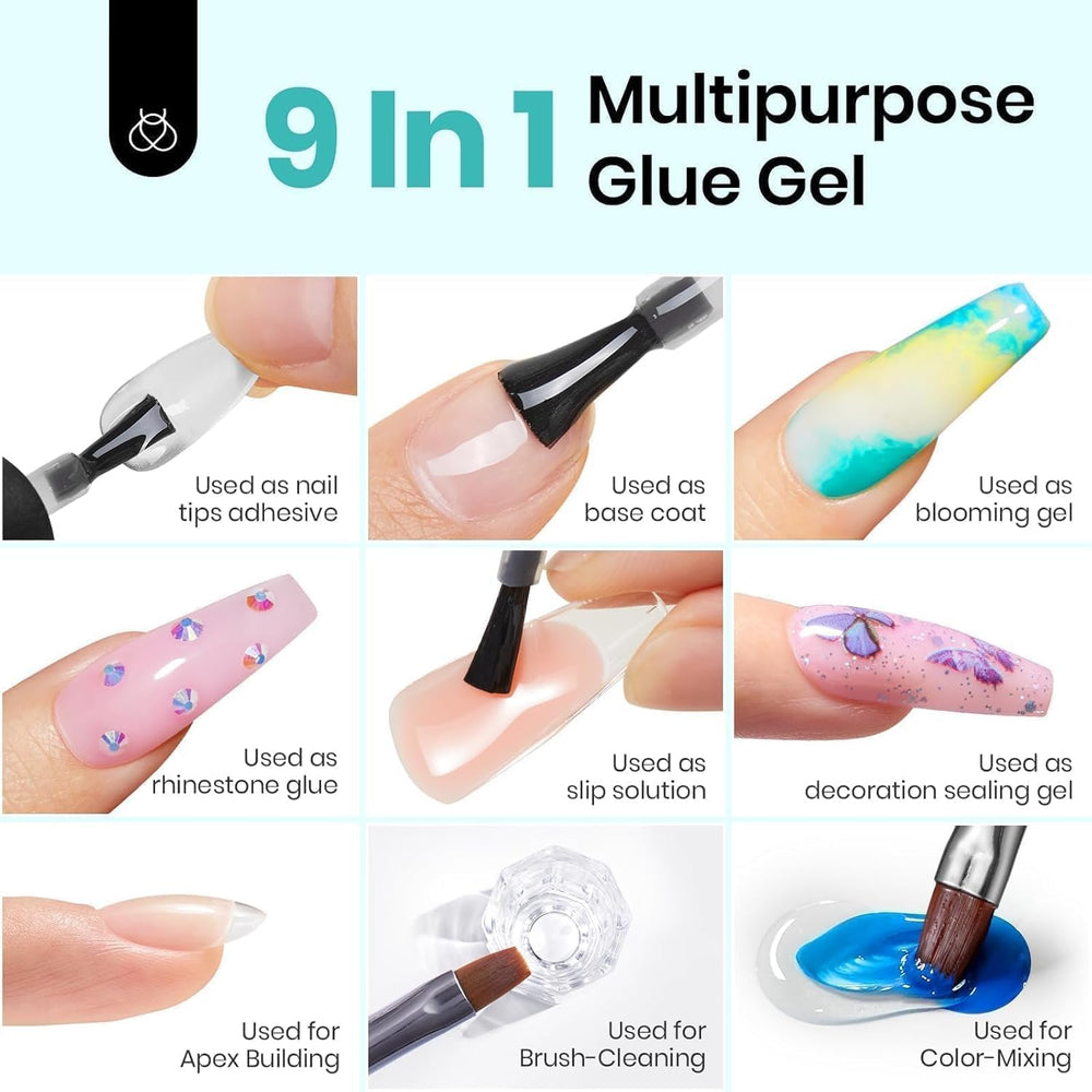 Beetles Gel Nail Glue Kit nail glue bottle for secure tips and press-ons